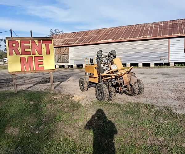 stump grinder equipment ready to be rented